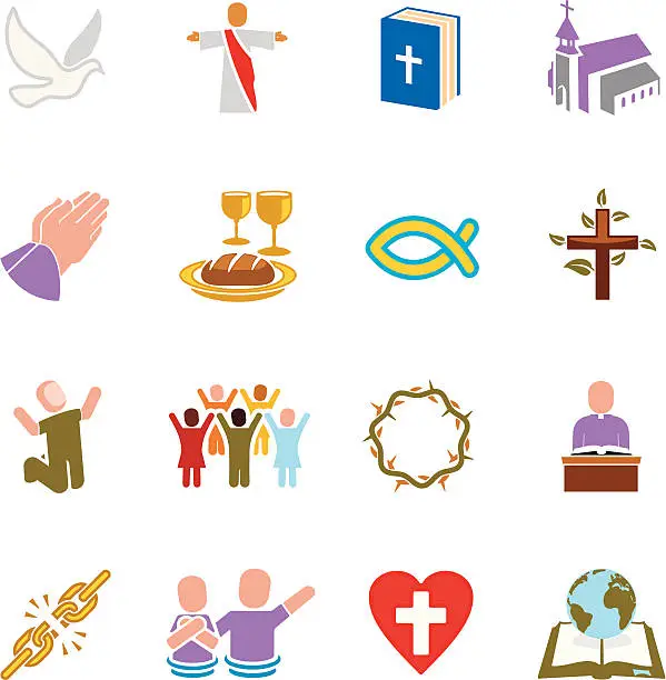 Vector illustration of Church Icons