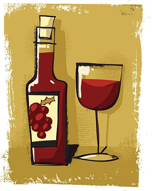 Vector illustration of Full bodied red