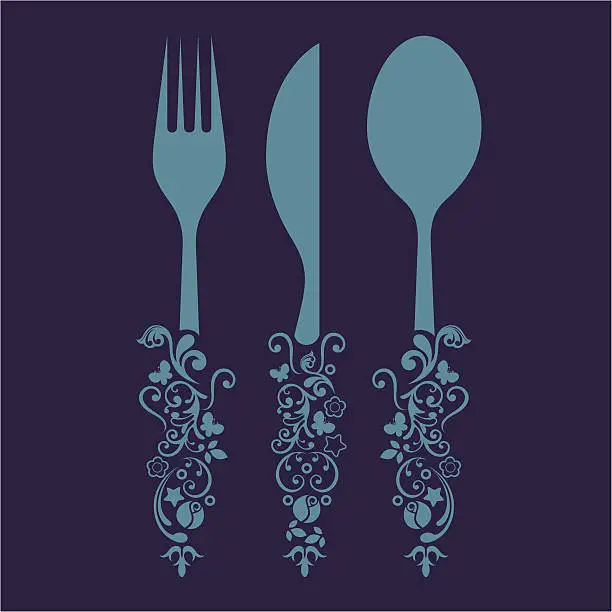 Vector illustration of Cutlery set.