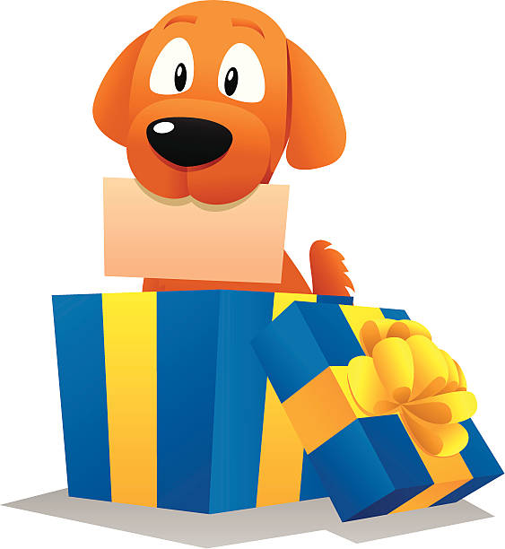 ilustraciones, imágenes clip art, dibujos animados e iconos de stock de perro dentro de la actual - birthday card dog birthday animal