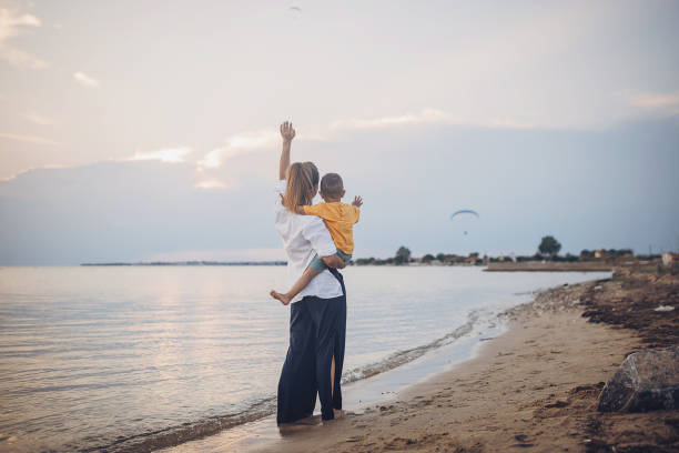 istock Woman and son on vacation 1675925602
