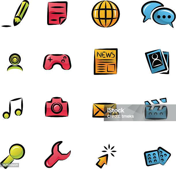 Набор Социальных Медиа Значки — стоковая векторная графика и другие изображения на тему Brand Name Video Game - Brand Name Video Game, Беспроводная технология, Близость