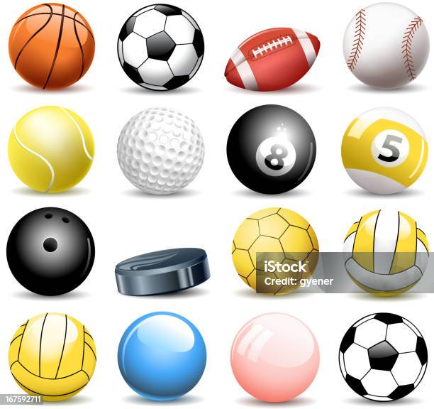Sport Bälle Stock Vektor Art und mehr Bilder von Spielball - Spielball, Sport, Kugelform