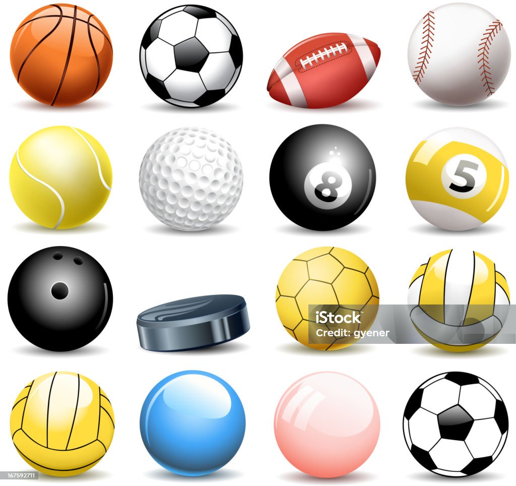 Ballons de sport - clipart vectoriel de Balle ou ballon libre de droits