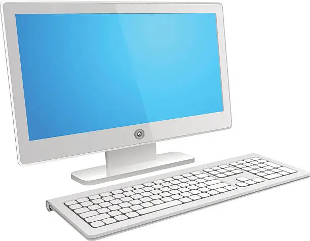 Vector illustration of Abstract desktop computer