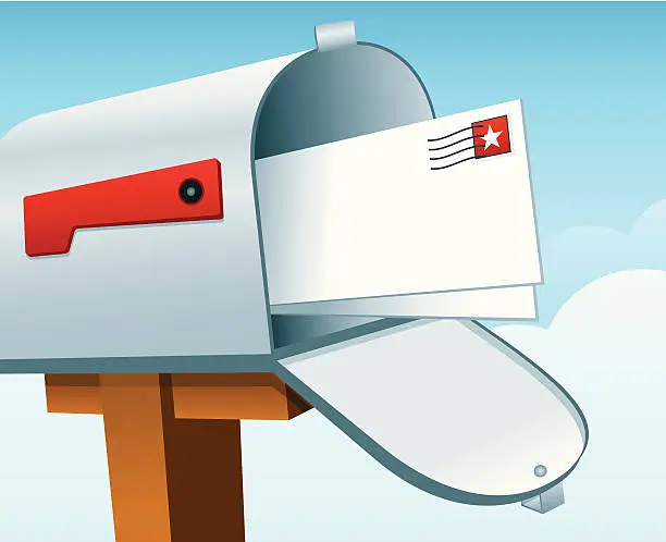 Vector illustration of Mailbox with Mail