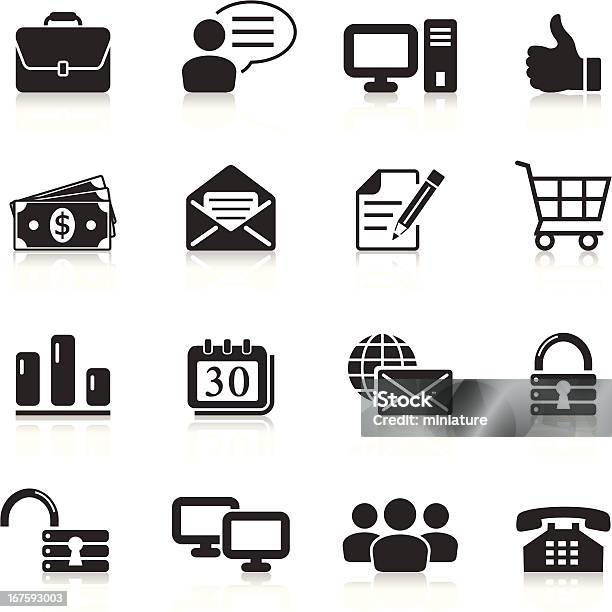 Business Icons Stock Vektor Art und mehr Bilder von E-Mail - E-Mail, Geldschein, Aktentasche