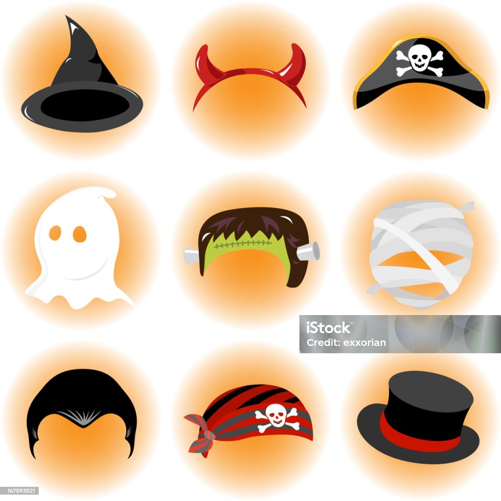 Halloween et chapeaux - clipart vectoriel de Halloween libre de droits