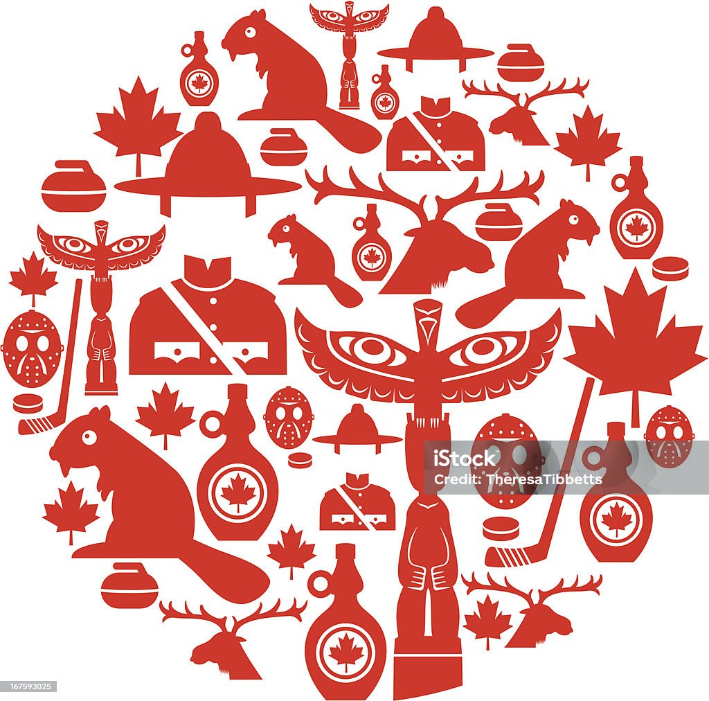 Canadian Symbol Montage - Lizenzfrei Kanada Vektorgrafik