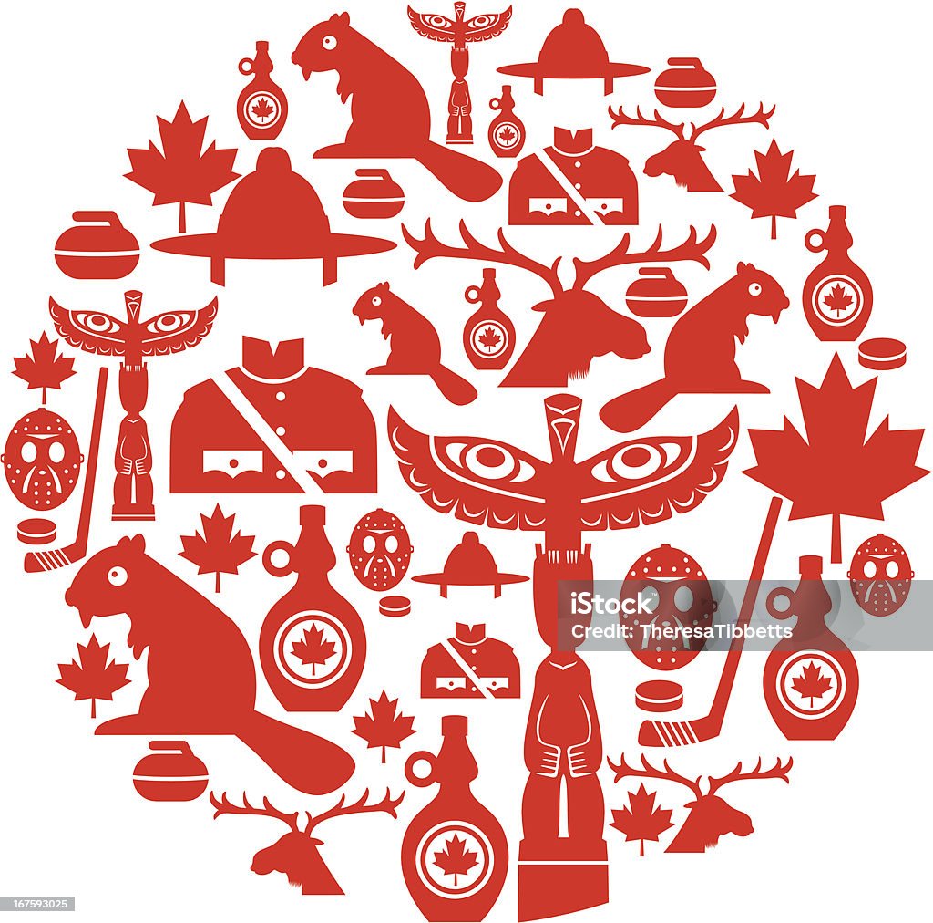 Канадска�я значок Монтаж - Векторная графика Канада роялти-фри