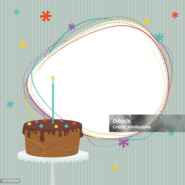 Birthday Cake With Frame Stock Illustration - Download Image Now - Birthday, Border - Frame, Birthday Cake