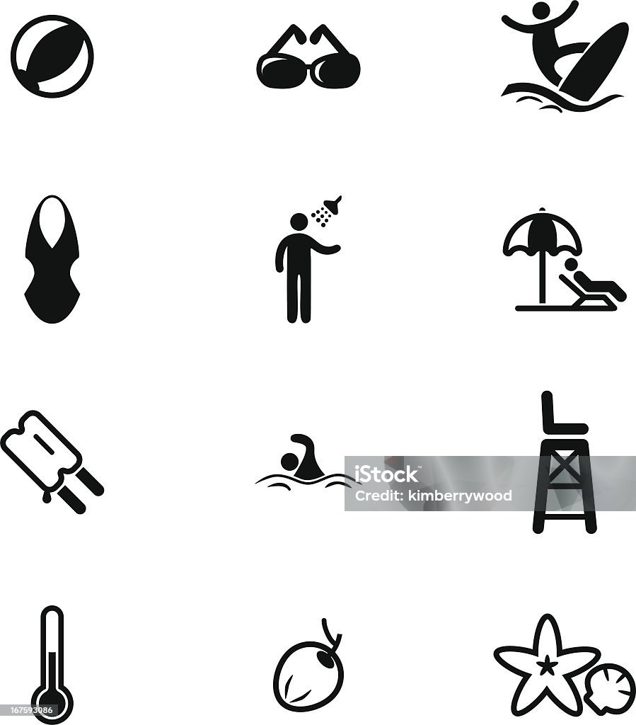 Summer Icon Set Vector File of Summer Icon Animal Shell stock vector