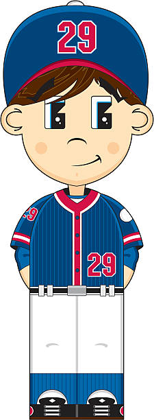 młodzieżowa liga baseballu chłopiec - little league obrazy stock illustrations