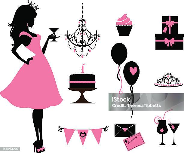 Party Princess Stock Illustration - Download Image Now - Teenage Girls, Women, Princess