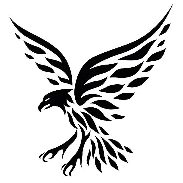 Vector illustration of Eagle Tattoo