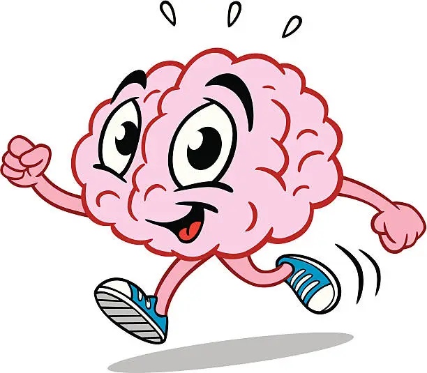 Vector illustration of Running Brain