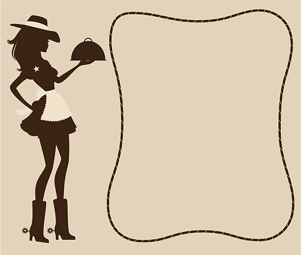 ilustrações, clipart, desenhos animados e ícones de cowgirl cook - silhouette rope profile beauty