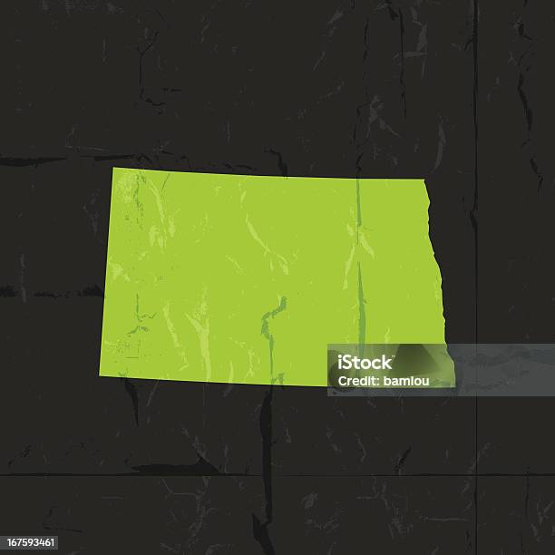 詳細マップオブノースダコタ州立グランジスタイル - ノースダコタ州のベクターアート素材や画像を多数ご用意 - ノースダコタ州, アメリカ南部, アメリカ合衆国