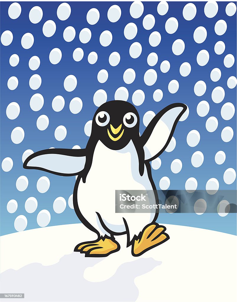 Penguin A penguin's playing in the snow. Please check out my other images :) Animal stock vector