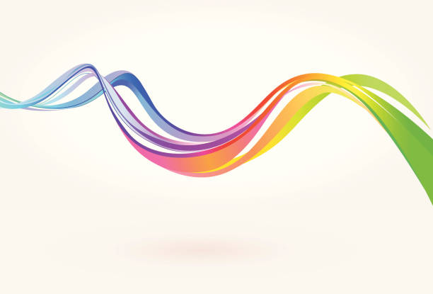 Colorful Curve Background vector art illustration