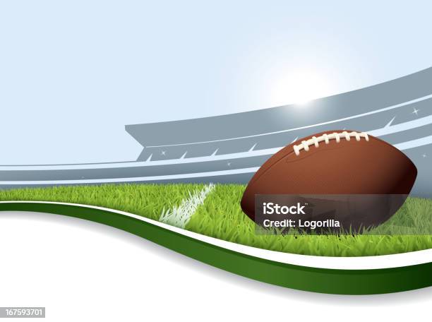 Американский Футбол Фон — стоковая векторная графика и другие изображения на тему Американский футбол - Американский футбол, Американский футбол - мяч, Векторная графика