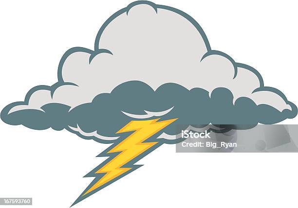 Ilustración de Thunder Nube y más Vectores Libres de Derechos de Cielo - Cielo, Ilustración, Naturaleza