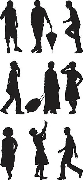 Vector illustration of People standing in different poses