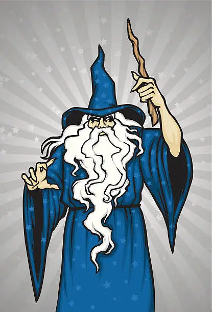 Vector illustration of wizard