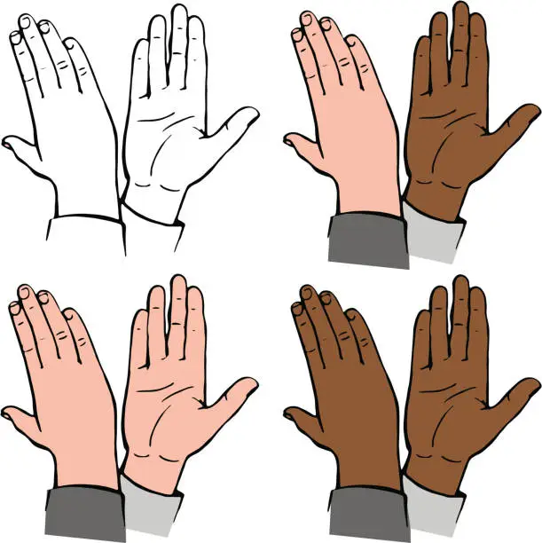 Vector illustration of High-Five