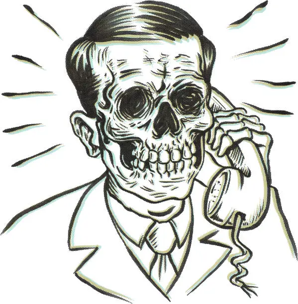 Vector illustration of no service, dead phone