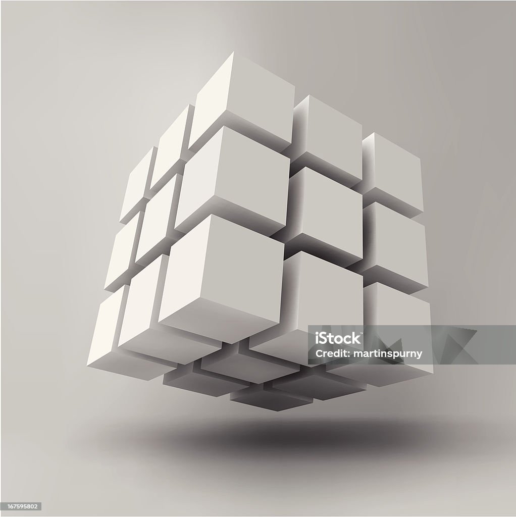 3 D cube - Lizenzfrei Abstrakt Vektorgrafik