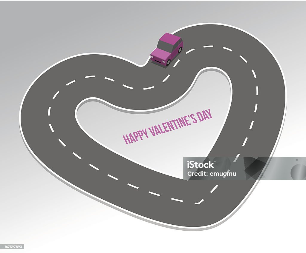 Highway de amor - arte vectorial de Coche libre de derechos