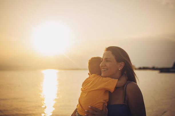 istock Woman with son on vacation 1675988187