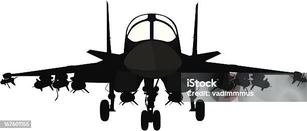 Военных Самолеты — стоковая векторная графика и другие изображения на тему Истребитель - Истребитель, Силуэт, Cold War