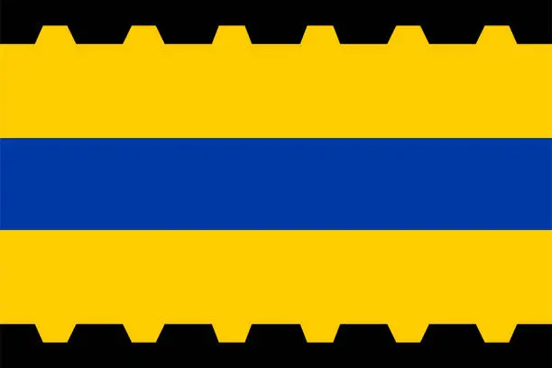 Vector illustration of Flag of Veenendaal Municipality (Utrecht province, Kingdom of the Netherlands, Holland)