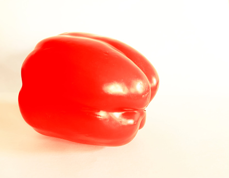 Red sweet pepper isolated on the white background