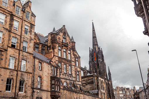 City architecture in Edinburgh, Scotland