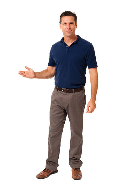 istock Causal Businessman Gesturing Showing Isolated on White Background 167604181