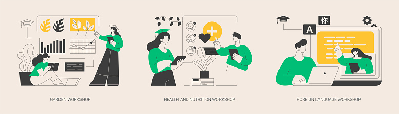 Computer Training Abstract Image Training Programs Abstract Concept Vector Illustrations Stock ...