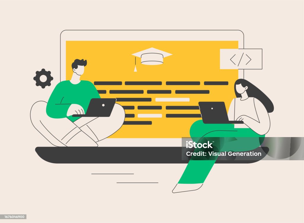 Coding Workshop Abstract Concept Vector Illustration Stock Illustration ...