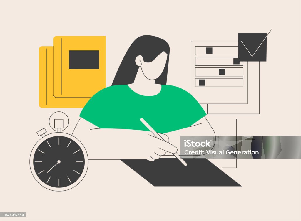 Test Abstract Images Exams And Tests Abstract Concept Vector Illustration Stock Illustration ...
