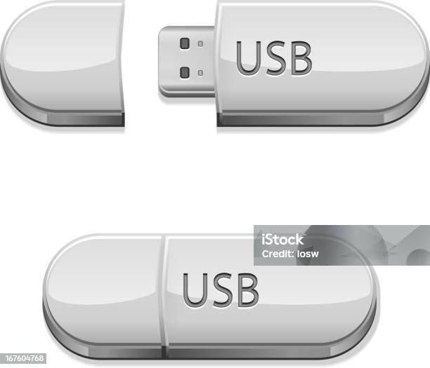 Flash Usb - Stockowe grafiki wektorowe i więcej obrazów Kabel USB - Kabel USB, Pamięć USB, Podjazd