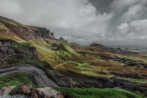 Beautiful countryside landscape of the highlands in Scotland