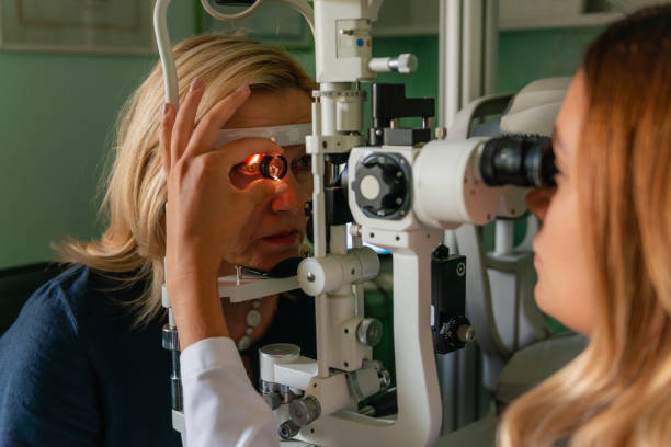 istock Ophthalmology Examination With Magnifying Glass 1676080357