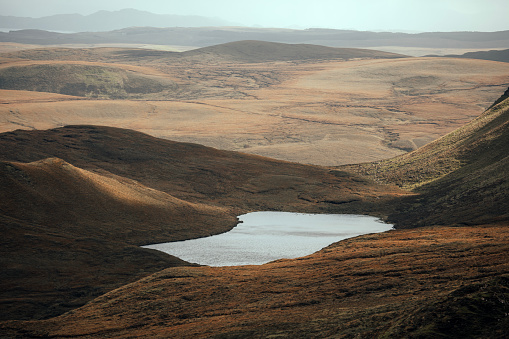 Beautiful countryside landscape of the highlands in Scotland