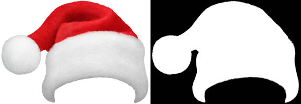 istock Santa Claus red cap isolated on white 1676098793