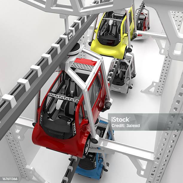 Car Plant Stock Photo - Download Image Now - Futuristic, Production Line, Automated