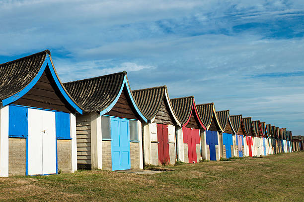 istock Colorful Beach Huts at Mablethorpe, Lincolnshire, UK. 167611487