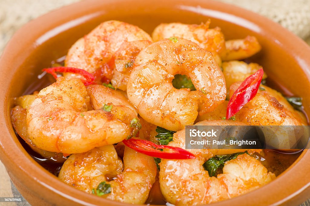 Gambas PilPil - Lizenzfrei Chili-Schote Stock-Foto