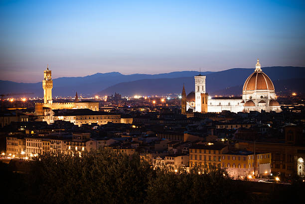 istock Florence skyline viewed from Piazzale Michelangelo at night 167612915